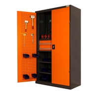 Armoire de rangement d'outils de haute qualité, assemblée, robuste, en acier laminé à froid, résistante à la rouille, écologique, avec étagères réglables et tiroirs