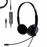 Casque filaire USB Type-C supra-auriculaire, directement du fabricant, avec transducteur dynamique, réduction active du bruit, confortable, léger, 2m