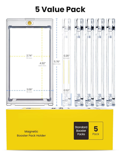 Protector de Pantalla Reutilizable a Prueba de Agua con Protección UV del 99%, Estuche Rígido de Plástico para Cartas Pokémon, Compatible con Sobres de Expansión Magnéticos para Cartas TCG - Product Image 2