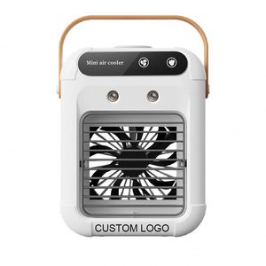 Custom Logo Screen Printed Portable Water Cooled Small Cooling Fan <b>Mini</b> Evaporative Desk Air <b>Cooler</b> Lasting Spray - Product Image 1