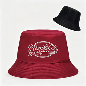 Lightweight <b>Reversible</b> Fisherman <b>Hat</b>, Custom Logo Embroidery <b>Bucket</b> Cap for Adults - Product Image 2