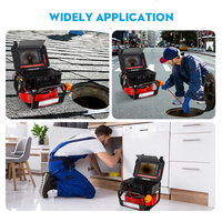 Promotion : Caméra d'inspection vidéo pour égouts avec sonde 512 Hz, écran tactile HD 1080P de 10,1 pouces, compteur de mètres, DVR 16 Go et fonction d'auto-nivellement