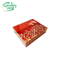Boîte de date de noix de laque rouge en bois Ramadan Festival cadeau Dates chocolat Design chinois boîte d'emballage en bois