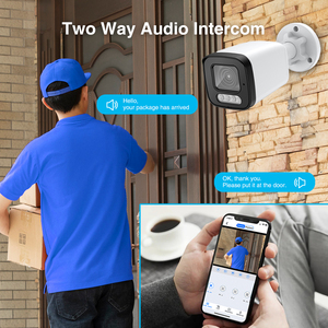 PoE <span class=keywords><strong>IP</strong></span> <span class=keywords><strong>camera</strong></span> với H.265 8MP màu tầm nhìn ban đêm thời tiết ngoài trời cảm biến an ninh phát hiện khuôn mặt SD/lưu trữ đám mây tùy chọn - Product Image 4