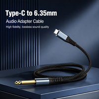 Câble YIVO personnalisé USB-C vers TS mono 1/4 pouce avec décodeur DAC, câble tressé en nylon durable pour carte son et microphone de smartphone