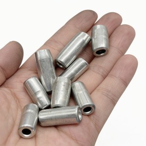 Pesos de red cilíndricos huecos de hierro galvanizado para redes de pesca de alta resistencia - Product Image 3