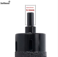 Foret diamanté en forme de dents de scie Soliboss pour marbre, en céramique, en forme de U, avec brasage sous vide, longueur de tige 9,5 mm
