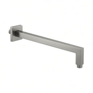 Bras de douche carré 40 cm nickel brossé mat robuste - Product Image 2
