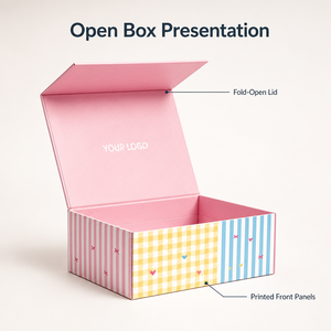 Boîte d'emballage pliante en papier kraft imprimée sur mesure, fermeture magnétique, revêtement UV pour la présentation de produits e-commerce, approvisionnement en détail - Product Image 4