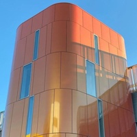 Façades en aluminium de design moderne, murs-rideaux en aluminium, revêtements muraux extérieurs