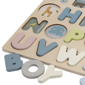 Rompecabezas de madera oblongo, juguetes <span class=keywords><strong>para</strong></span> niños, juguetes <span class=keywords><strong>para</strong></span> niños que aprenden <span class=keywords><strong>palabras</strong></span> en inglés - Product Image 3