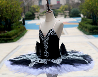 Nouvelle jupe Tutu de Ballet attrayante professionnelle pour femmes adultes velours noir avec justaucorps Design Performance Wear Costumes taille 51