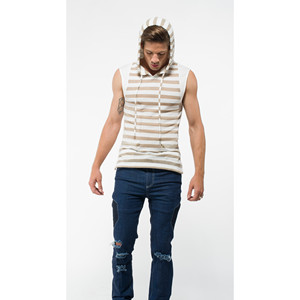 Felpa con Cappuccio Senza Maniche Dorata da Uomo - Product Image 4