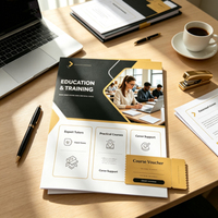 Brochure en papier kraft imprimée sur mesure, pliée, pour la publicité d'entreprise, menu de restaurant, emballage écologique