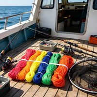 Fil de pêche multifilament PE en gros, 210D, couleur noire, haute ténacité, 1000 m de longueur sur bobine