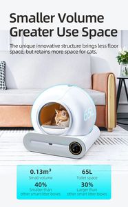 猫のための大容量臭気除去APP制御付きインテリジェント自動セルフクリーニング猫リターボックス - Product Image 6