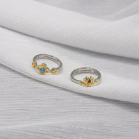 21 Styles Genshin Impact Anime Ring Schmuck Kupfer Cartoon Diamant Ring Frauen Mode Klee Wenti versilberte Ringe für Frauen