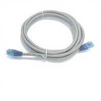 Cable de Extensión Telefónica Cat5e de Cobre UTP RJ11 de 2m Gris con Conectores Azul Claro