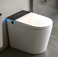 Toilette intelligente à induction avec limiteur de pression d'eau, chauffe-eau électrique instantané, entièrement automatique et télécommandé