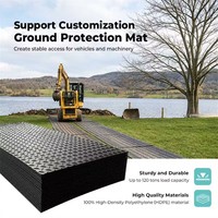 Tapis de route de protection au sol temporaire en plastique HDPE résistant durable