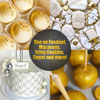 Offre Spéciale personnalisable comestible paillettes peinture stylo ensemble pour la cuisson bricolage gâteau décoration oeufs de pâques liquide perle stylo étincelle 4 pièces