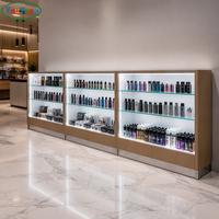 Meuble de rangement moderne en bois éclairé par LED pour cigarettes, vitrine en verre trempé pour magasin de tabac et comptoir de présentation pour centre commercial et boutique