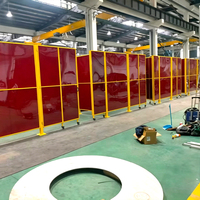 Pagar Pengaman Lembaran Akrilik Rangka Aluminium Alloy, Penghalang Isolasi Bengkel Ukuran Kustom