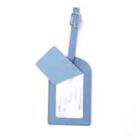 Etiqueta de Maleta Personalizada Minimalista de Cuero PU Cosido para el Control de Maletas en el Aeropuerto y Organización de Documentos de Viaje en Mochilas