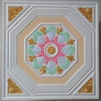 Plaque de plâtre POP couleur or pour faux plafond / Plaque de plafond en plâtre colorée