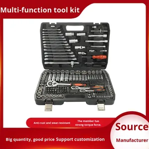 Juego de Herramientas Profesional de 118 Piezas de Acero al Carbono con Estuche Rígido, Juego de Llaves de Trinquete y Dados para Mecánico de Automóviles, Motocicletas y Automóviles - Product Image 3