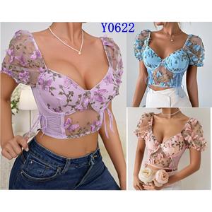 Belle camicette e camicie da donna Sexy biancheria intima regolabile con disegno a farfalla OEM fornitore per la fabbrica di esportazione all'ingrosso - Product Image 4