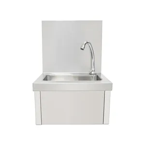 Industrial Commercial Custom Knee Operated Stainless Steel Hand Wash Sink Wall Mounted Washing Basin