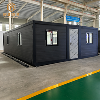 Casa Modular Prefabricada Moderna de Doble Ala, Puerta de Seguridad de Acero, Múltiples Ventanas, Estudio de Jardín, Casa Contenedor Expandible