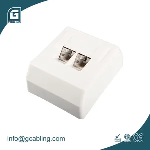 Gcableing-placa facial de Alemania, caja de distribución de montaje en superficie, RJ45, montaje ftp, CAT5, CAT5e