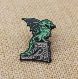Distintivo del drago con spilla smaltata morbida a buon mercato di alta qualità personalizzato per la promozione