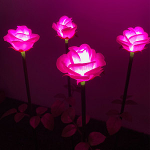 Pelouse extérieure fleur lampe voie décor de noël jardin <span class=keywords><strong>salle</strong></span> de <span class=keywords><strong>mariage</strong></span> alimenté Rose lumière étanche - Product Image 3