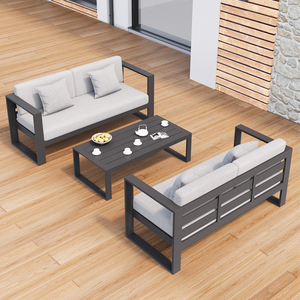 Muebles de Hotel, Juego de Sofás de <span class=keywords><strong>Aluminio</strong></span> para Exteriores, Muebles de Jardín, Juego de Sofás para Villa, Sofá de Exterior, Venta al por Mayor de Fábrica China - Product Image 4