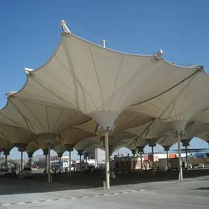 Outdoor-Awning Tear-Resistant Laminated Pvc Fabric Awnings Tensile Canopy PVDF Membrane