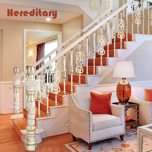 Iç katlanır merdiven korkulukları korkuluklar altın alüminyum alaşım korkuluk filipinler villa modern merdiven korkuluk - Product Image 3