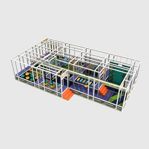 Parque Infantil Interior Personalizable, Inflable, de Juego Suave, Circuito de Obstáculos Ninja Warrior, Gimnasio Comercial de Parkour para Niños, 110 Metros Cuadrados - Product Image 1