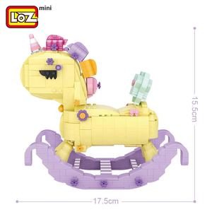 Jouets de construction LOZ <span class=keywords><strong>en</strong></span> <span class=keywords><strong>ligne</strong></span>, mini-blocs <span class=keywords><strong>en</strong></span> plastique pour jouer - <span class=keywords><strong>Cheval</strong></span> <span class=keywords><strong>à</strong></span> <span class=keywords><strong>bascule</strong></span> licorne - Product Image 1
