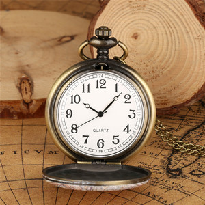 Peinture Style Ancien <span class=keywords><strong>Femme</strong></span> Élégante Conception Flip Open Full Hunter Vintage <span class=keywords><strong>Montre</strong></span> De Poche Avec Collier Horloge Chaîne - Product Image 2