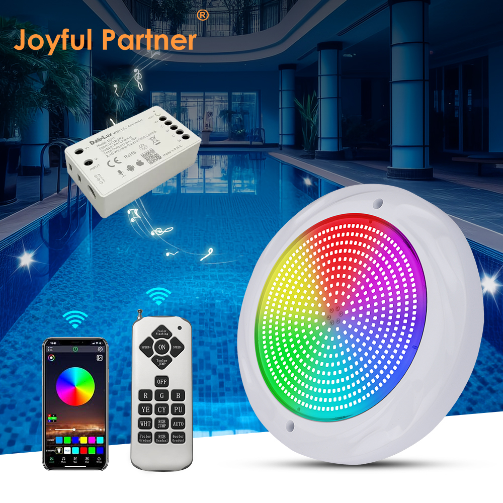 IP68 18W 25W 35W 42W LED Pool Light AC 12V Resin Filled RGB Color Changing Wall Mounted ABS Plastic Underwater Swimming Lamp