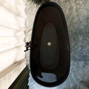 Vasca da Bagno in Pietra Artificiale Vendita Calda in Europa Vasca Idromassaggio con Massaggio a Getti Vasca Freestanding in Acrilico di Grandi Dimensioni - Product Image 3