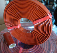 Manchon de protection en silicone tressé en fibre de verre haute température JUYUAN, résistant au feu, pour conditions extrêmes, avec service de découpe
