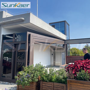 Enceinte de patio <span class=keywords><strong>solarium</strong></span> personnalisée de qualité supérieure enceintes de porche 3 saisons restaurant patio clos véranda rétractable - Product Image 2