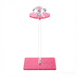 Présentoir à Chapeaux et Perruques en Acrylique Transparent, Support Réglable en Hauteur, Idéal pour l'Exposition de Bijoux, Montres et Casques - Product Image 3