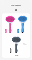 Brosse lissante auto-nettoyante en forme de patte pour chats et chiens, poils courbés, peigne de toilettage pour animaux, en acier inoxydable, pour l'élimination des poils morts