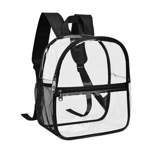 Sac à dos transparent en PVC pour femmes, sac d'école imperméable, sac à dos souple pour étudiants, voyage, camping - Product Image 1