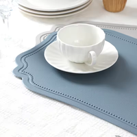 Set de table en cuir de luxe de style européen moderne, haute qualité, résistant à la chaleur, antidérapant, anti-graisse, qualité alimentaire, 30x43cm
